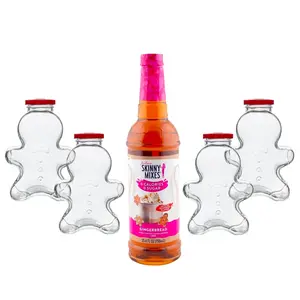 Gingerbread Glass Mason Jar Kit, Home Storage Bottle Set, Ideal Gift for Home Organization