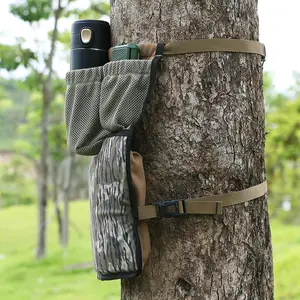 Saddle Hunting Knee Cushion Dual Knee Tree Pad with 3 Utility Pockets Adjustable Tree Strap Lightweight Durable, saddle hunting knee cushion Camo Knee Pads Saddle Hunting Accessories Tree Saddle Hunting Gear