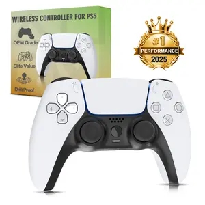 Ymir PS-5 Controller with Hall Effect Joystick,Wireless Pro Remote Alternative to PlayStation 5 Controller,Anti Stick Drift PS5 with 1000Hz Polling 20H Dual Vibration Gaming New Sense White
