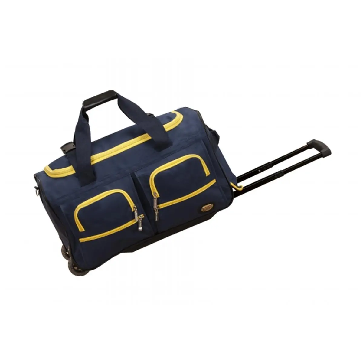 212 MAIN 22 in. Polyester Soft-Side Rolling Duffel Bag - Inline Wheels, U-Top Zip Closure for Easy Access, Navy