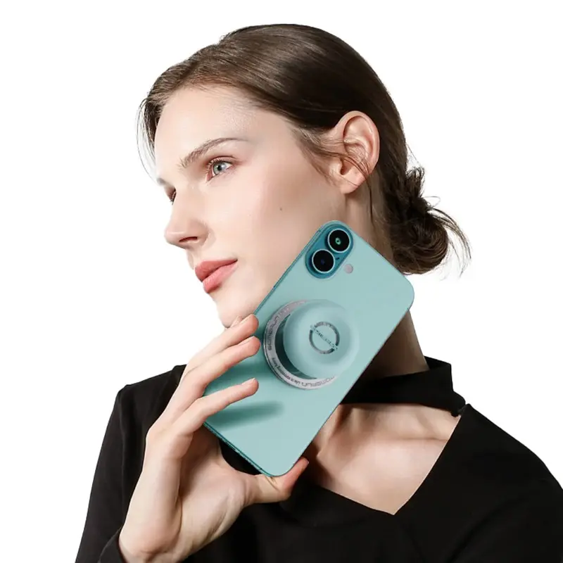 Phone popsocket stand pops up with a light press for stable support, slim when retracted without taking up space, suitable for binge-watching and working, portable and practical.