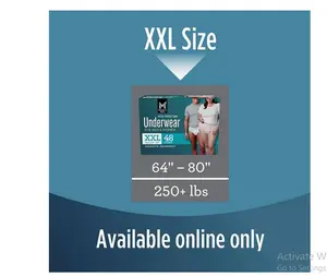 Member's Mark Total Protection Incontinence Underwear for Adults Size XXL 48 ct 64" - 80" 250+ lbs Available Online Only