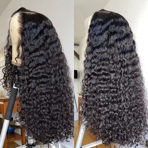 Keiyet 250% Deep Wave 13x6 HD Lace Front Wig Curly Wigs Human Hair For Women Pre Plucked Wet An Wavy Lace Frontal Wig Human Hair