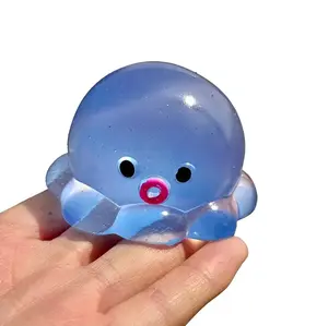 Clear Crystal Animal Mochi Squishy Various Styles Smile Stress Relief Toys Easter Gifts Cute Octopus Toys Clear Bunny Toys