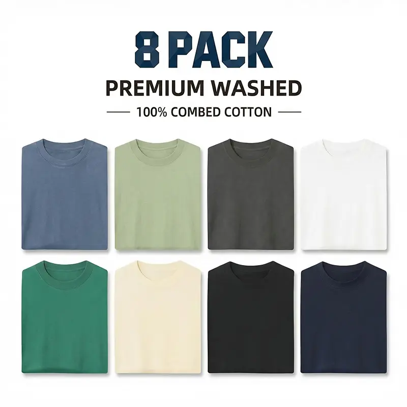 Men’s 4-Pack 100% Pure Cotton Round Neck Short Sleeve Knit Tshirts, Menswear Plain Casual Fit Tops, Quick-Drying, Breathable, Moisture-Wicking, Lightweight Pullover for Summer Everyday Wear, Outdoor Sports
