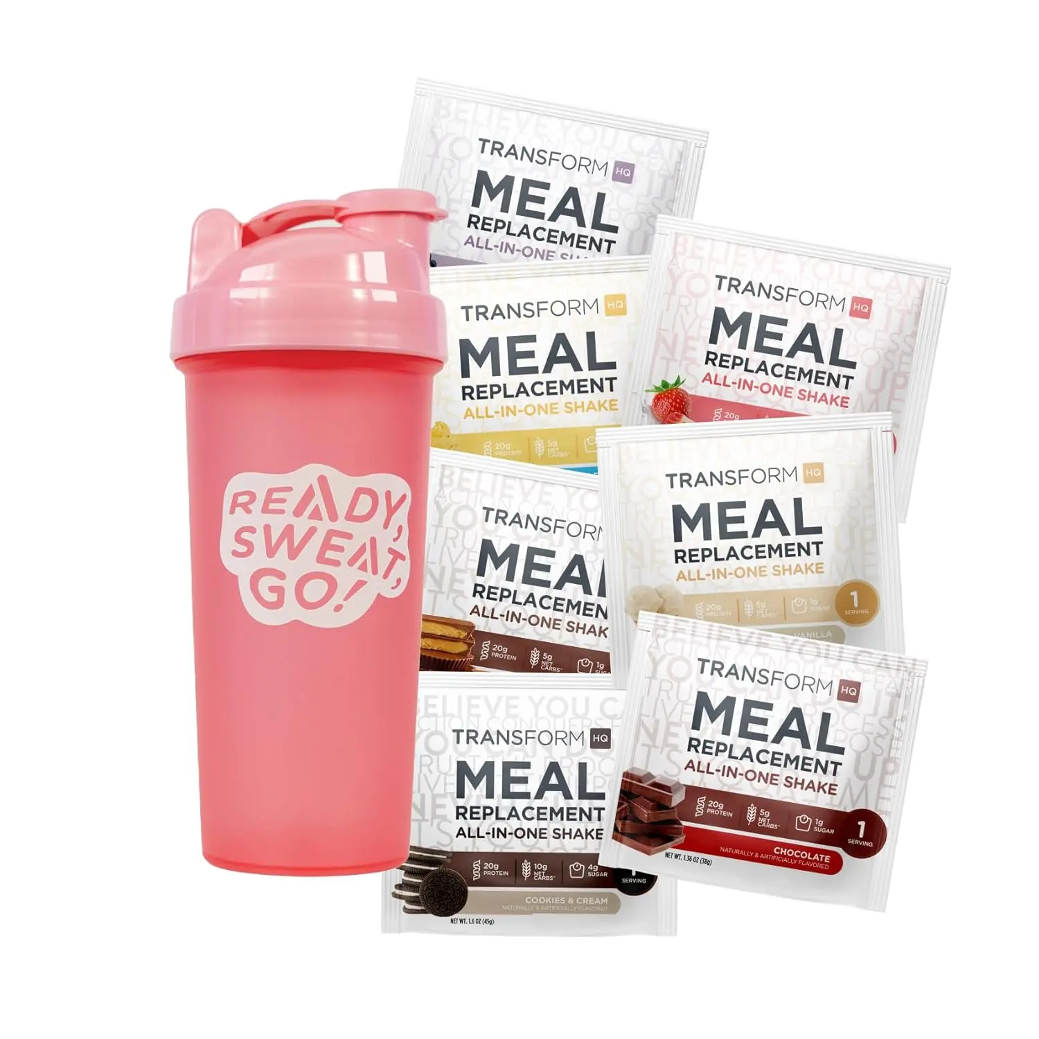 TransformHQ All-In-One Variety Box With Pink Shaker