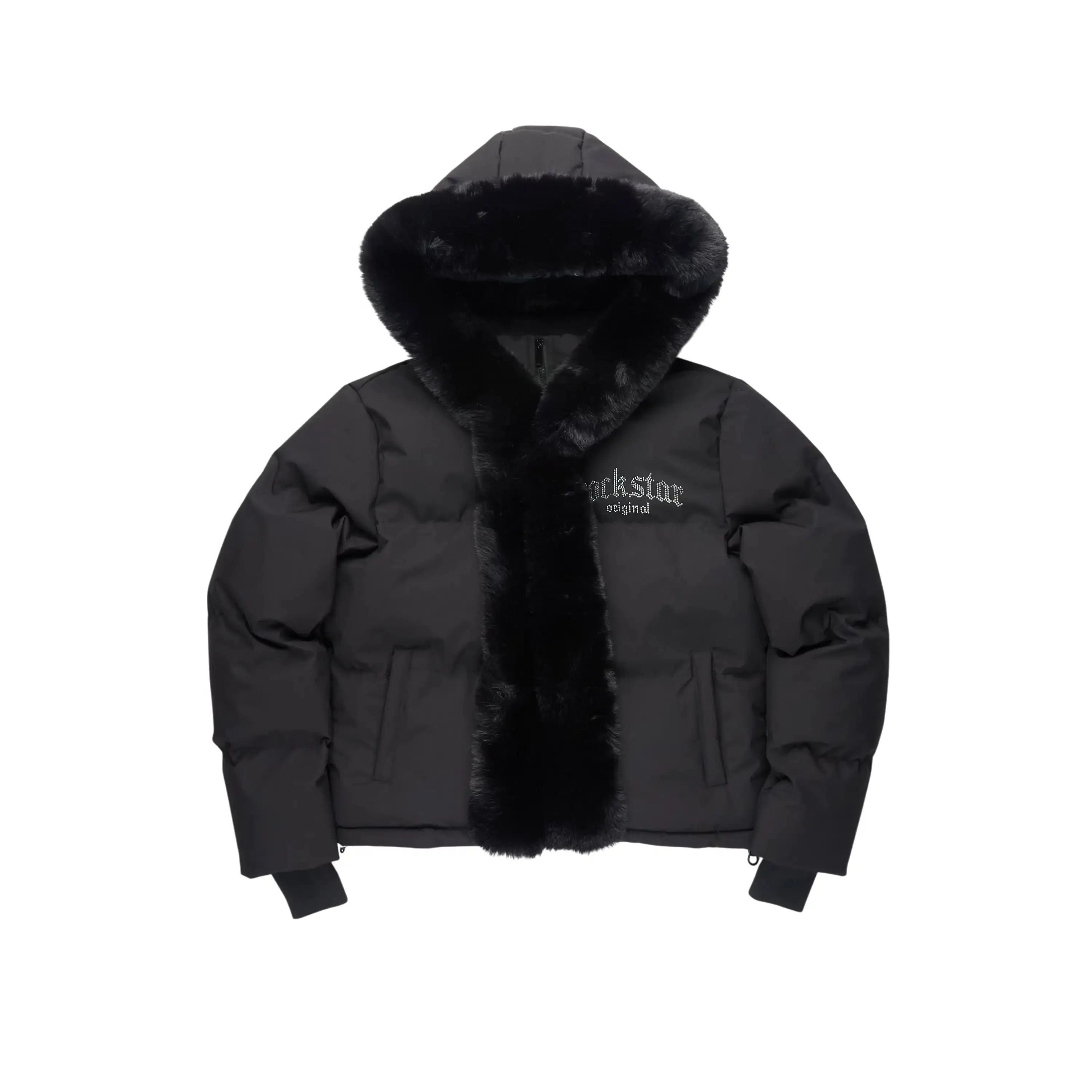 Dontaisha Black Puffer Jacket With Fur Trim Dontaisha Black Puffer Jacket With Fur Trim