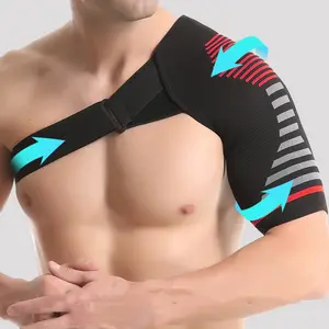 Breathable Compression Shoulder Brace for Men and Women, Adjustable Shoulder Support Belt, Back Support Arm Brace for Heavy Lifting