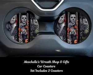 Horror Characters Car Coasters - Upgrade Your Car Interior with Stylish and Functional Car Coasters