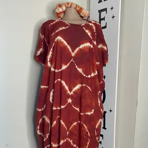 Dera Abaya Muslim Dress Somali Dress Baati with Blue Floral Accents and Leopard Print for Women