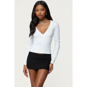Doron V Neck Long Sleeve Top