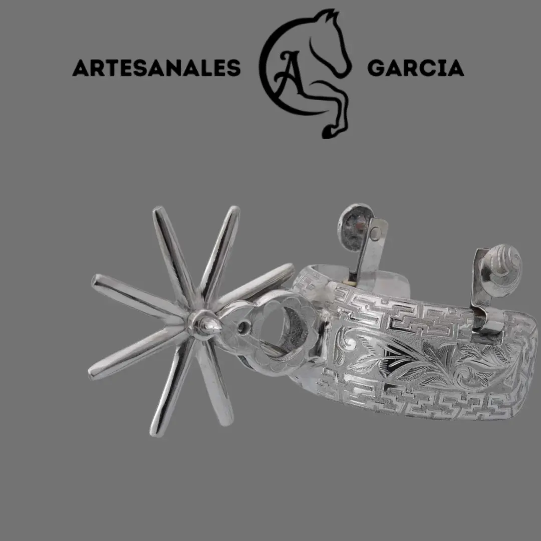 Espuela Charra Acero Inoxidable WD 1228 - Cromado Hecho a Mano en México - Lighter