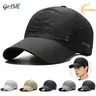 Men's 2-Pack UPF 50+ Mesh Baseball Hats - Breathable, Quick Dry, Comfortable, Gorpcore Sporty Chic, Mesh Back Snapback Trucker Cap, Black + Khaki, Sunscreen Leisure, UV Protection, Sports Outdoor Hats, Run-Hike-Golf Ready Daily Outdoor Use