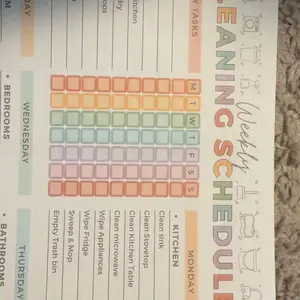 【ADHD Cleaning Planner】 A4 Size Daily Schedule & focus Checklist Notebook for Home Office & Dorm Use Durable Cover Smooth Pages Office Stationery Essential - Plannerbook