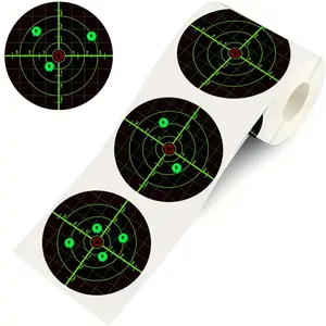 VIGEROSO 6-Inch Reactive Splatter Shooting Paper Target Stickers - 100/200pcs Self-Adhesive Target Roll for Indoor/Outdoor Shooting Ranges