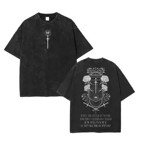 Sleep Token - Damocles Lyrics Heavy Metal Shirt, Unisex Oversize Rock Band Washed Heavyweight Cotton T-shirt, Gift For Rock Music Lovers Y2K Outfits