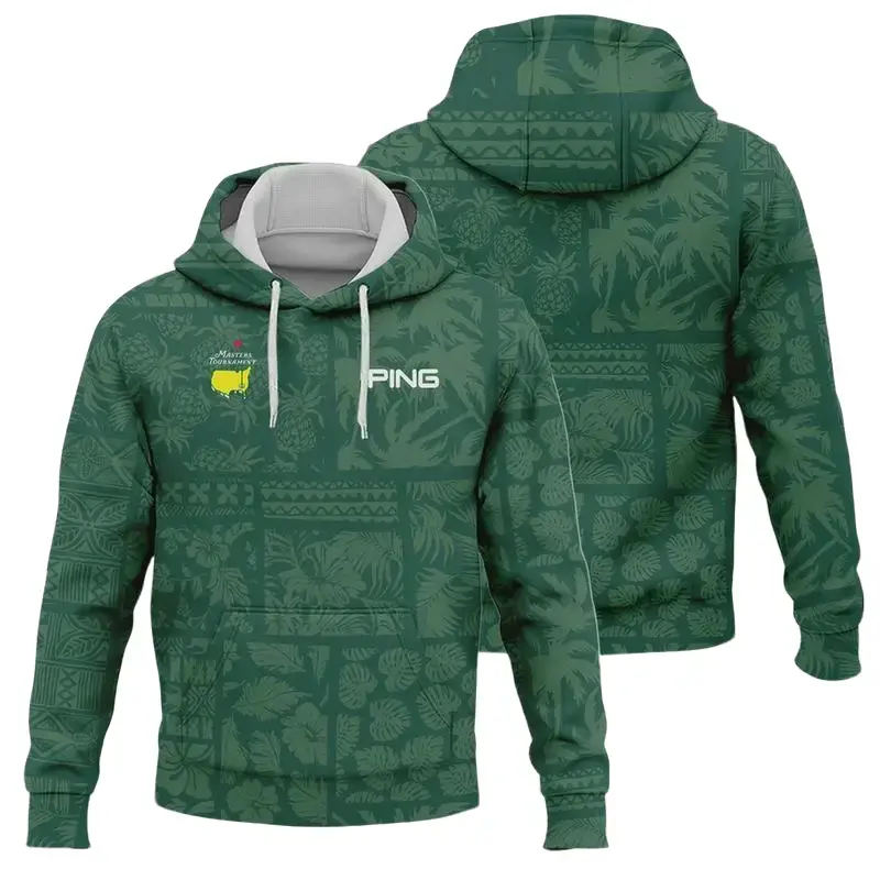 Vintage Casual Masters Tournament Ping Hawaiian Style Patchwork 3D Hoodie for Men and Women, Print 3D Hoodie, Trendy 3D Hoodie, Cool Unisex Fashion Top
