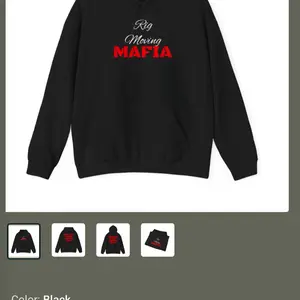 Rig Moving MAFIA Black Hoodie - Casual Sweatshirt with Front Pocket, Ideal for Men's Wear and Casual Occasions - Sweatshirts, Menswear