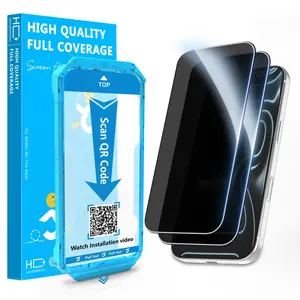 JavoYion 2 Pack Privacy Screen Protector for iPhone 17 Pro Max, Easy-Align Pull-Tab Installation Tray for Dust-Free Setup, 28° Anti-Spy Tempered Glass, Smooth Touch, Secure Edge Fit, Case Friendly