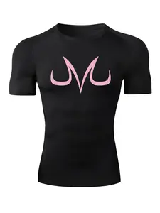 Men's Letter Print Round Neck Sports Tee, Quick Drying Breathable Crew Neck T-shirt for Summer, Casual Sporty Top for Men, Bodybuilding Fitness Tee, Gym Shirt, Athletic Workout Clothing, Fitness Training Clothes, Gym Tees