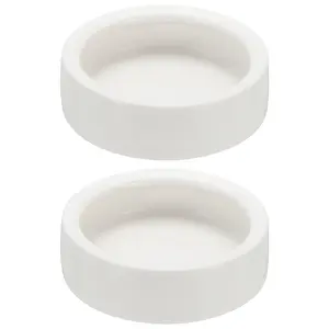 PETAXCELL Reptile Food Bowl, Worm Water Dish Ceramic Pet Bowl Food Dish Anti Escape Feeder Small (3 In, White, 2pcs), Intended for Gecko / Scaled Pet / Amphibians / Spiders / Small Mammals