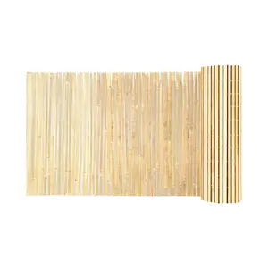 VEVOR Natural Bamboo Slat Screening,  Eco-Friendly Privacy Bamboo Slat Fence, 3 ft H x 19.6 ft L Decorative Bamboo Screen Panel, for Garden, Backyard, Balcony, Patio, Pool Side