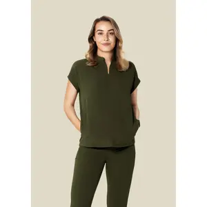 Mandarin Dolman Top Olive