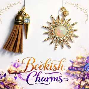 Gold Sunburst Bookmark Charm for Book Lovers | Celestial Reader Gift