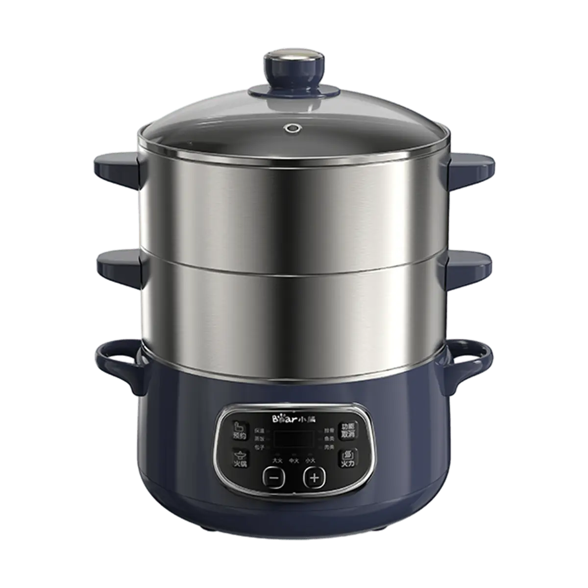 Bear BEAR Stainless Steel Electric Steamer 3-Tier Multi-Function 24cm Smart Timer Large Capacity Cooking Pot DZG-D80J4