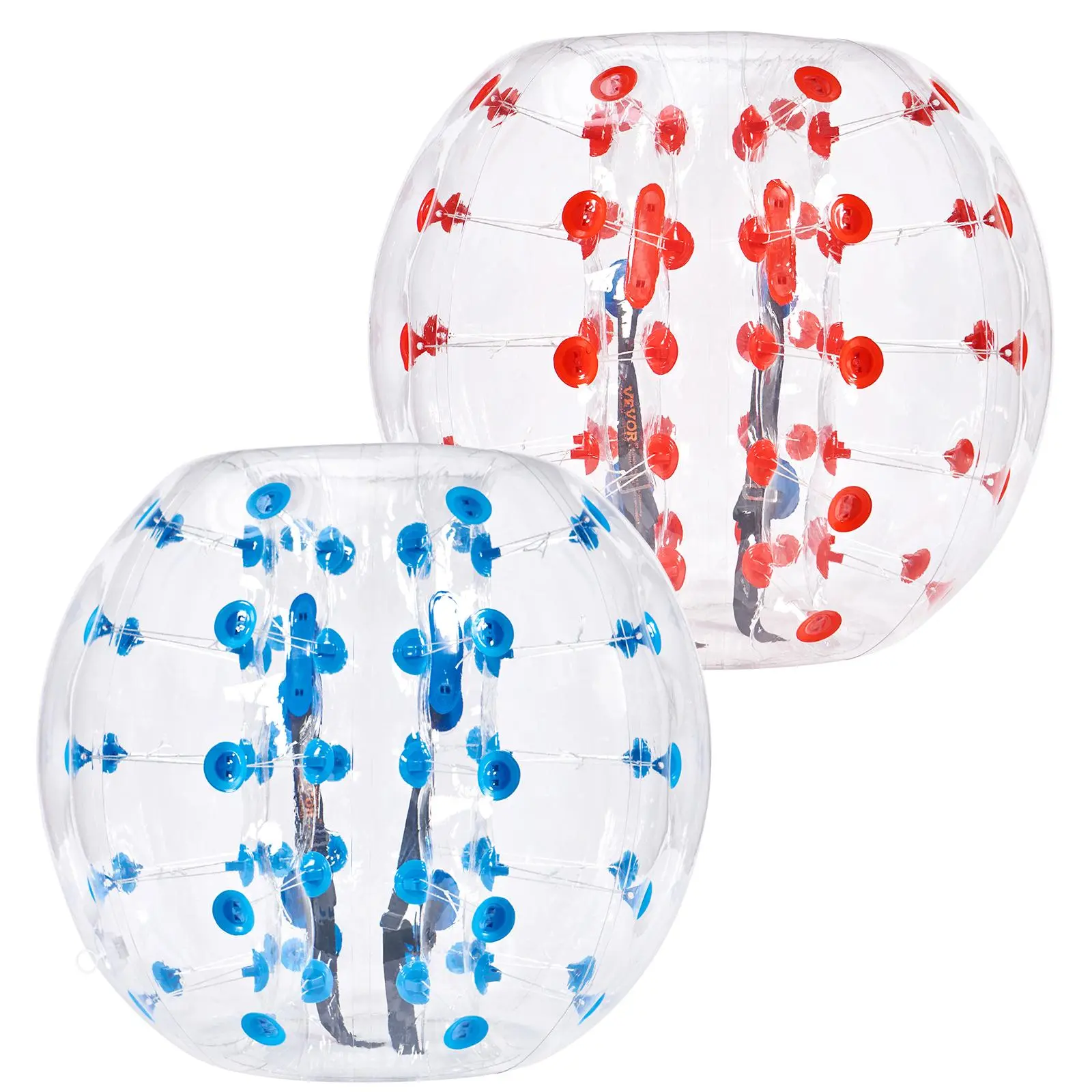 【SummerFinds】VEVOR Inflatable Bumper Balls 2-Pack,  , 4FT/1.2M Body Sumo Zorb Balls for Teen & Adult, 0.8mm Thick PVC Human Hamster Bubble Balls for Outdoor Team Gaming Play, Bumper Bopper Toys for Garden, Yard, Park