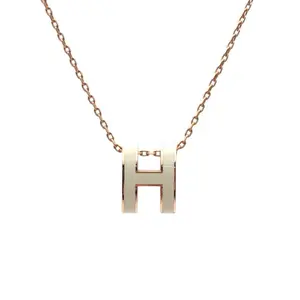Pre-owned 【DIZ】HERMES Pop H Necklace Small AlloyP255231703