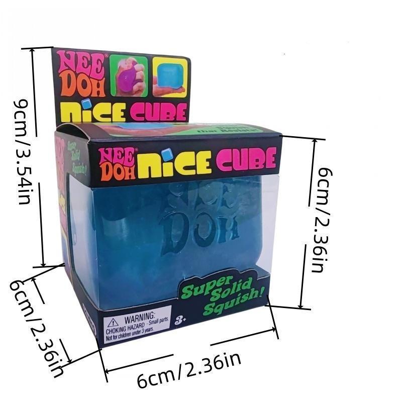 The Latest Model NeeDoh Cube Stress Relief Sensory Toy,  Nice Cube Squeeze Plaything, Ice Candy Block Design, Ideal For Anxiety & Stress Management Limited Edition