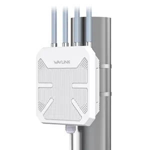 WAVLINK AX1800 Outdoor WiFi Extender AX1800 Dual Band 1800Mbps IP67 Weatherproof 4x8dBi Antennas PoE Support for Farm Courtyard Factory Campsite Gazebo Wireless Signal Repeater
