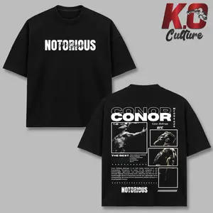 Conor McGregor V2 Vintage Graphic T-Shirt, Double Sided MMA Fighter Tee, UFC Inspired Streetwear Shirt, Retro Combat Sports Graphic Tee, Unisex Fight Fan Apparel