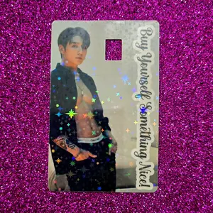 JK Credit Rectangle Sticker, Durable Waterproof Decorative Sticker for Credit Card Personalization
