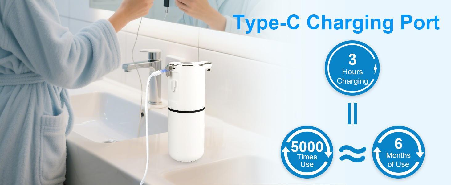 Automatic Liquid Soap Dispenser – Touchless Hand Soap or Dish Soap Dispenser, 6 Adjustable Levels, 360ml, IR Sensor & Display, Wall-Mount or Tabletop Use for Bathroom Kitchen – Ideal Gift for Home detail 4