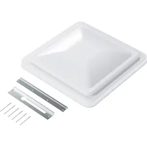 KQQIO 14" RV Roof Vent Cover Replacement RV Vent Lid Compatible with Ventline Previous to 2008 & Elixir Vents starting 1994 for Camper Trailer Motorhome(White, 1Pcs)
