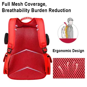 Backpack 3D Pocket Bag Mini Red Racing Novelty Backpack for Racing Enthusiasts with Unique 3D Car Design and Versatile Use