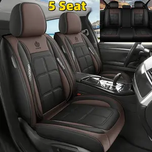 Premium PU Leather Car Seat Covers - Scratch-Resistant & Wear-Resistant - Full-Body Protection for 5 Seats - Water-Resistant & Easy to Clean - Seat Protection for All Seasons