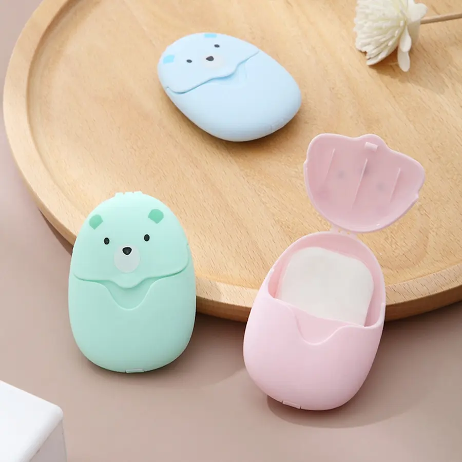 50pcs/1case Disposable Mini Soap Paper, Travel-Friendly Portable Convenience, Easy-To-Use Hygienic Solution, Hand Wash Only Cleaning Product
