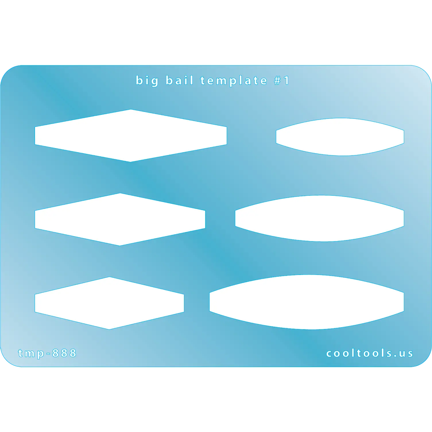 Bail Template #1, Stencil for Cutting and Creating Perfect Bails by Cool Tools, Repeatable Reusable Templates for Jewelry Making
