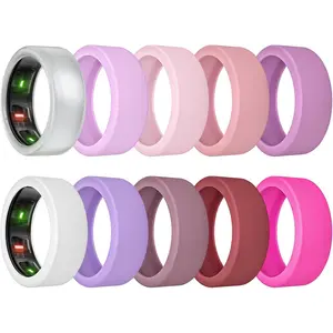10 Pack Ring Cover for Oura Ring Gen 4/3,  Protector Working Out Accessories Men Women (All 10 Colors-2, S (6/7/8/9/10/11))