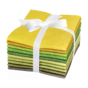Newbrothread&Craftido - 11 Options Solids with Tweed Tonals - Assorted Color Cotton Quilting Fabric Bundles 10pcs Fat Quarters 18"x21" - Medium Weight 5.2oz - for Quilting, Sewing and Crafts,