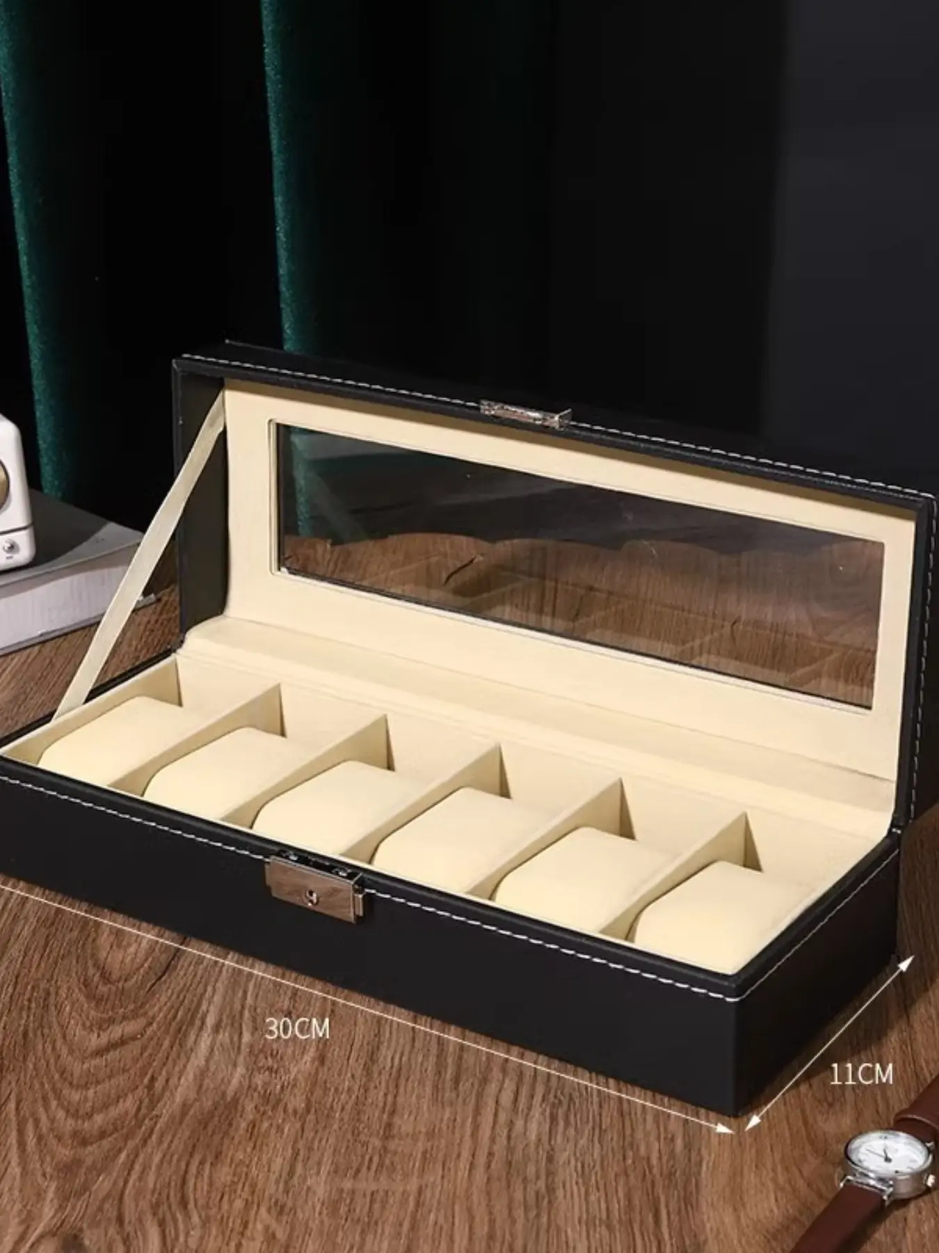 Visual watch storage box, Watch Protector, Watch holder, can be viewed and stored, suitable for storage and classification of watches and jewelry, can be directly observed inside, Women's Day, Thanksgiving Day, Mother's Day