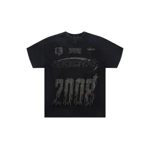 Esha Black Rhinestone Oversized T-Shirt