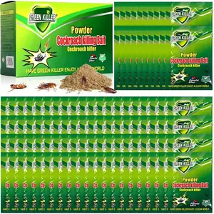 50 packets of high-efficiency cockroach bait powder, fast-acting and thoroughly eliminates cockroach nests and colonies, suitable for both indoor and outdoor use, and for kitchens and enclosed spaces.