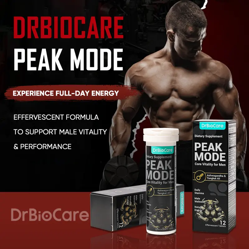 DrBioCare PEAK MODE – Men’s Energy & Performance Support | T-Level Formula Tablets