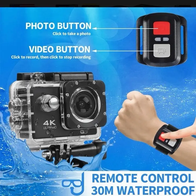 4K Action Camera Sport Video Waterproof Wifi 1080P HD Cam 170° Remote For Go Pro