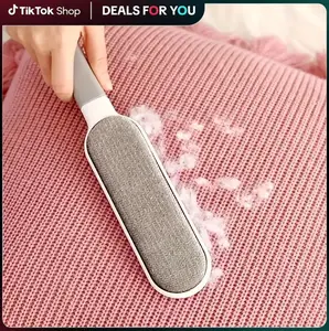 2 Pack Furniture Lint Remover Brushes, Double Sided Self Cleaning Loose Hair Catcher for Pet, Hair Cleaner for Clothes, Sofa, Carpet