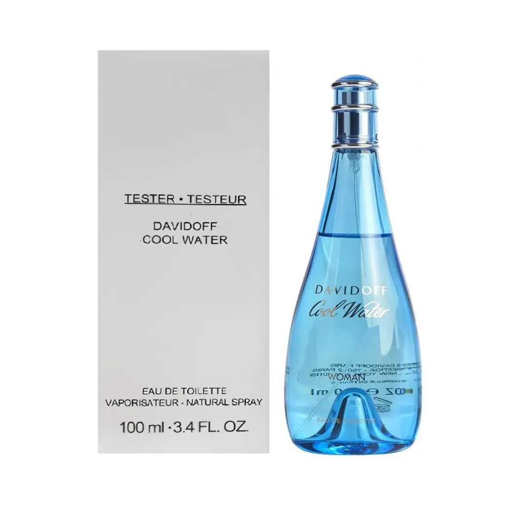 Davidoff Cool Water Eau de Toilette 3.4 oz for Women Tester | Fresh Aquatic Floral Perfume | Authentic EDT Spray
